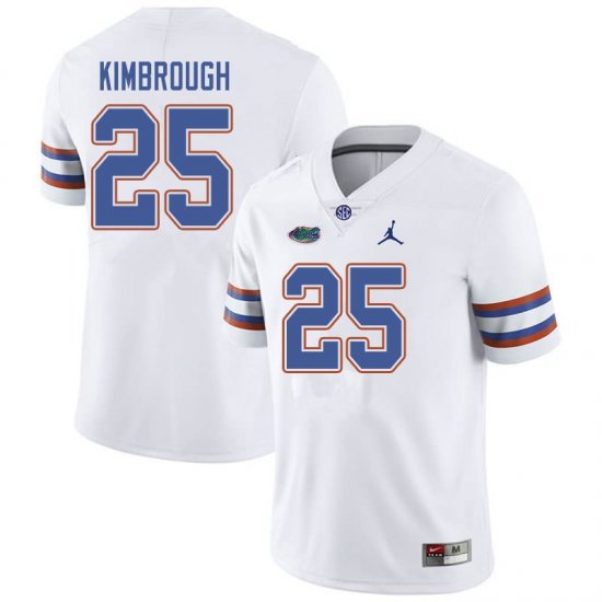 Men's Florida Gators #25 Chester Kimbrough NCAA Jordan Brand White Authentic Stitched College Football Jersey CRE4862SQ